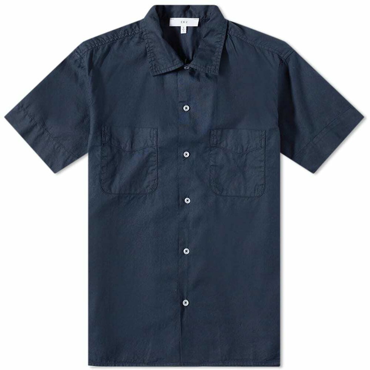 Photo: Save Khaki Men's Oxford Camp Shirt in Navy