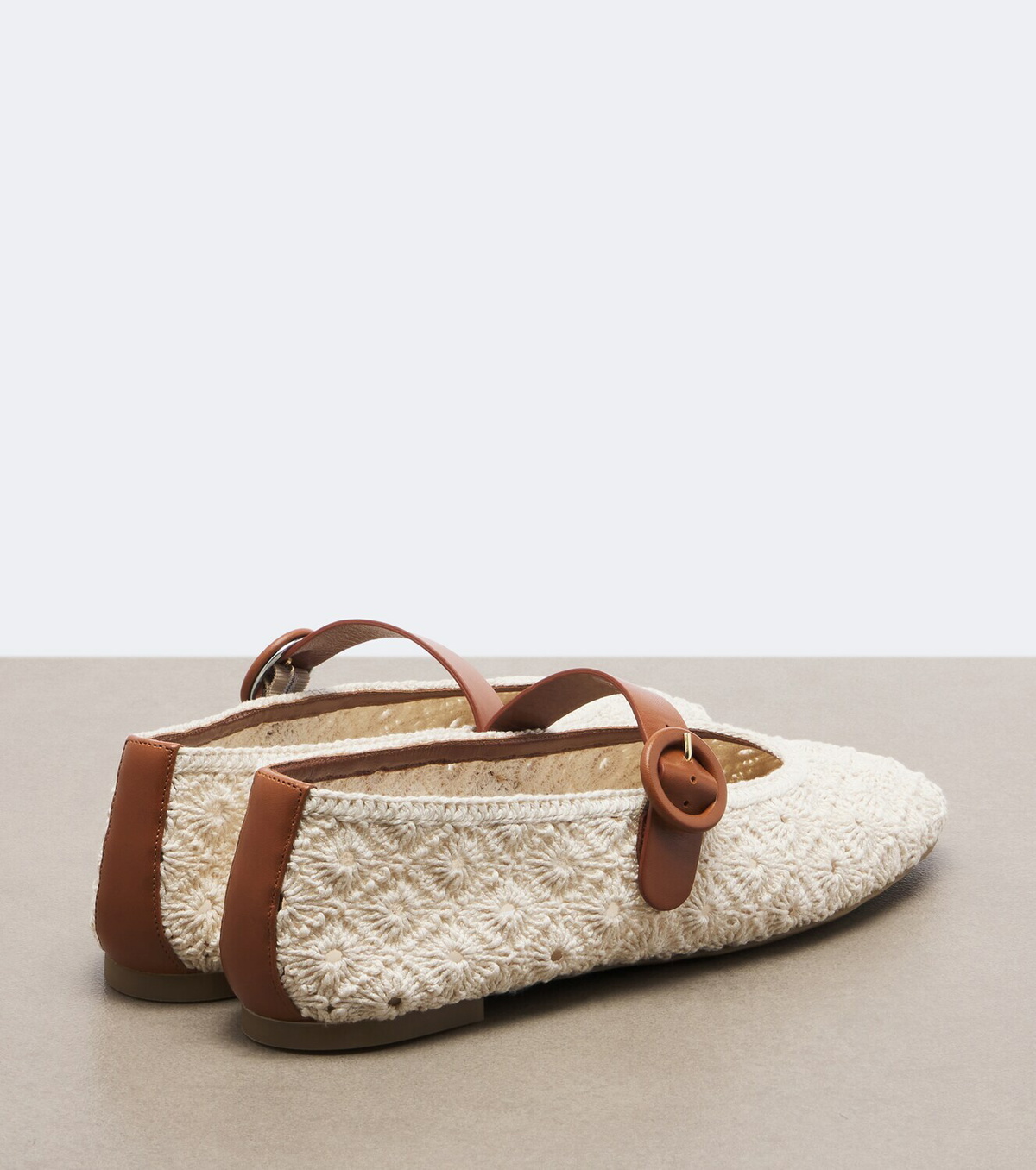 Aquazzura Loom macramé Mary Jane flats