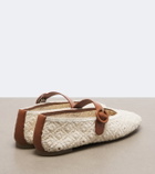 Aquazzura Loom macramé Mary Jane flats