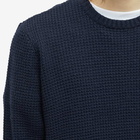 Folk Men's Waffle Crew in Dark Navy