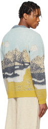 Holzweiler Blue & Yellow Haza Landscape Sweater