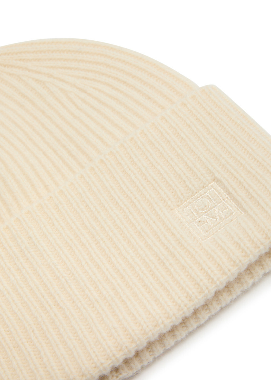 Toteme Ribbed Wool-blend Beanie - White - One Size