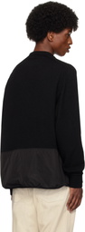 UNDERCOVER Black Paneled Knit Sweater