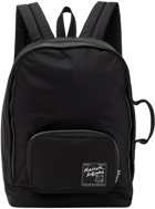 Maison Kitsuné Black Nylon Backpack
