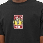 Pass~Port Men's Vase Embroidery T-Shirt in Black