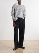 mfpen - Service Straight-Leg Cotton-Blend Hopsack Trousers - Black