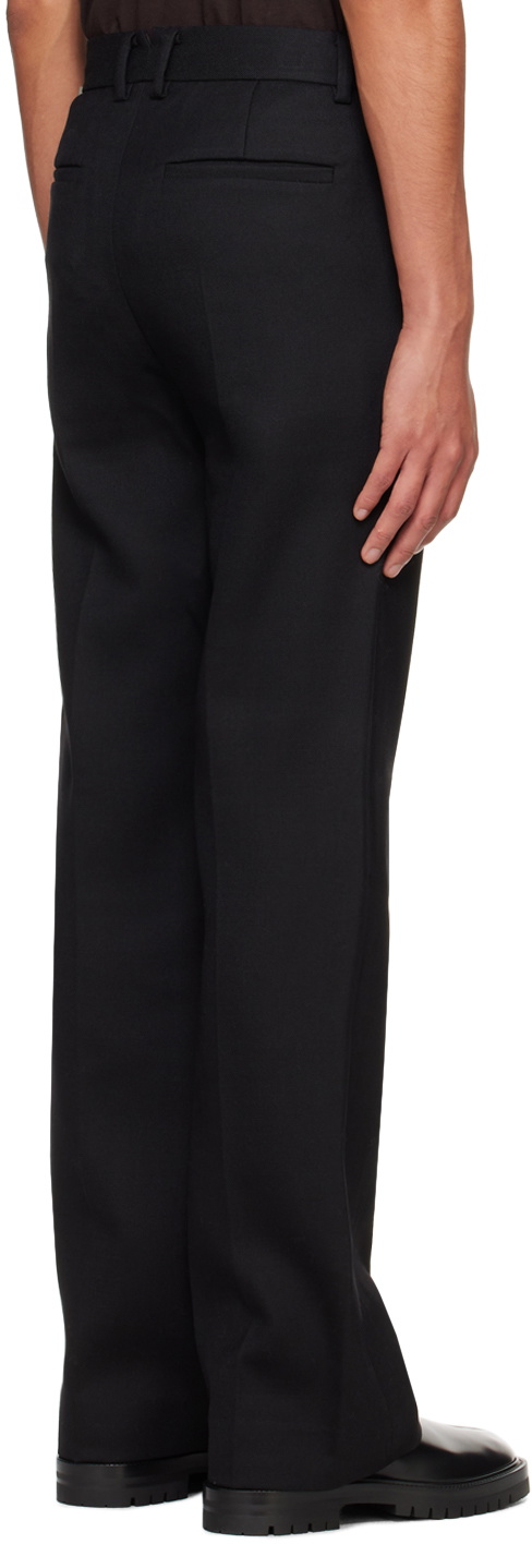 System Black Bootcut Trousers