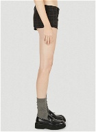 Tartan Mini Shorts in Black