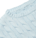 Anderson & Sheppard - Slim-Fit Cable-Knit Cotton Sweater - Blue