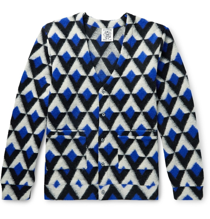 Photo: Billionaire Boys Club - Wool-Blend Jacquard Cardigan - Blue