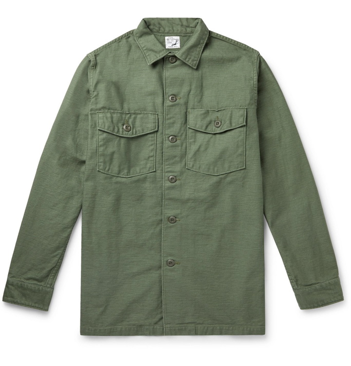 Photo: OrSlow - Slub Cotton Shirt Jacket - Green