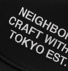 Neighborhood - Tracker Logo-Embroidered Canvas and Mesh Baseball Cap - Black