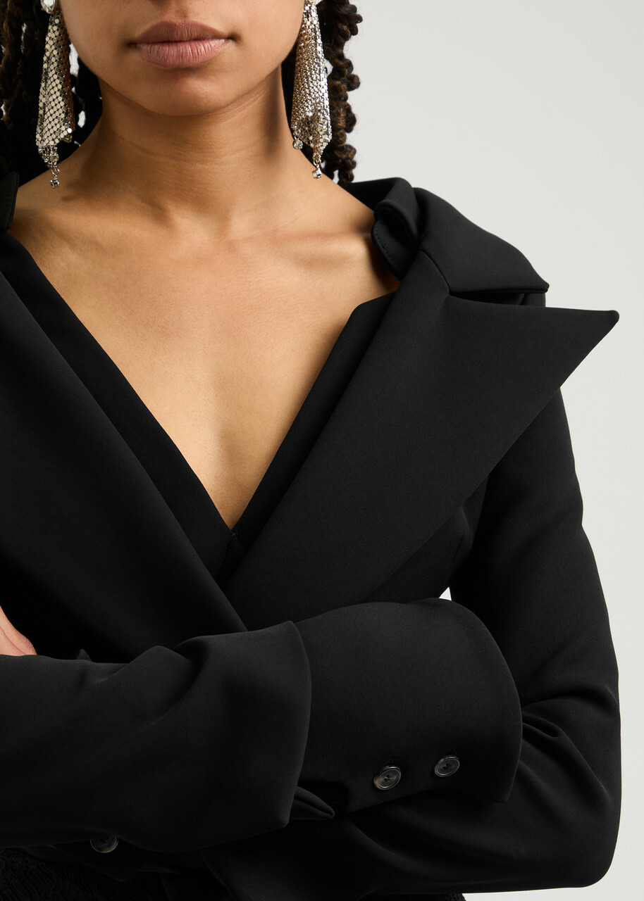 A.W.A.K.E Mode Shirt-effect Layered Bodysuit Black