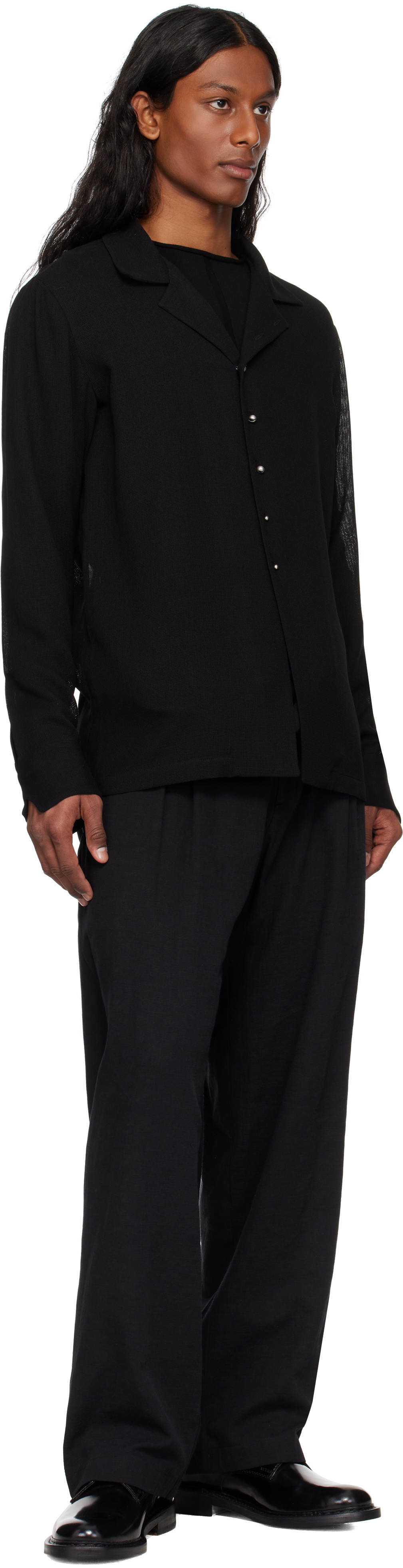 HYEIN SEO Black Seed Button Shirt