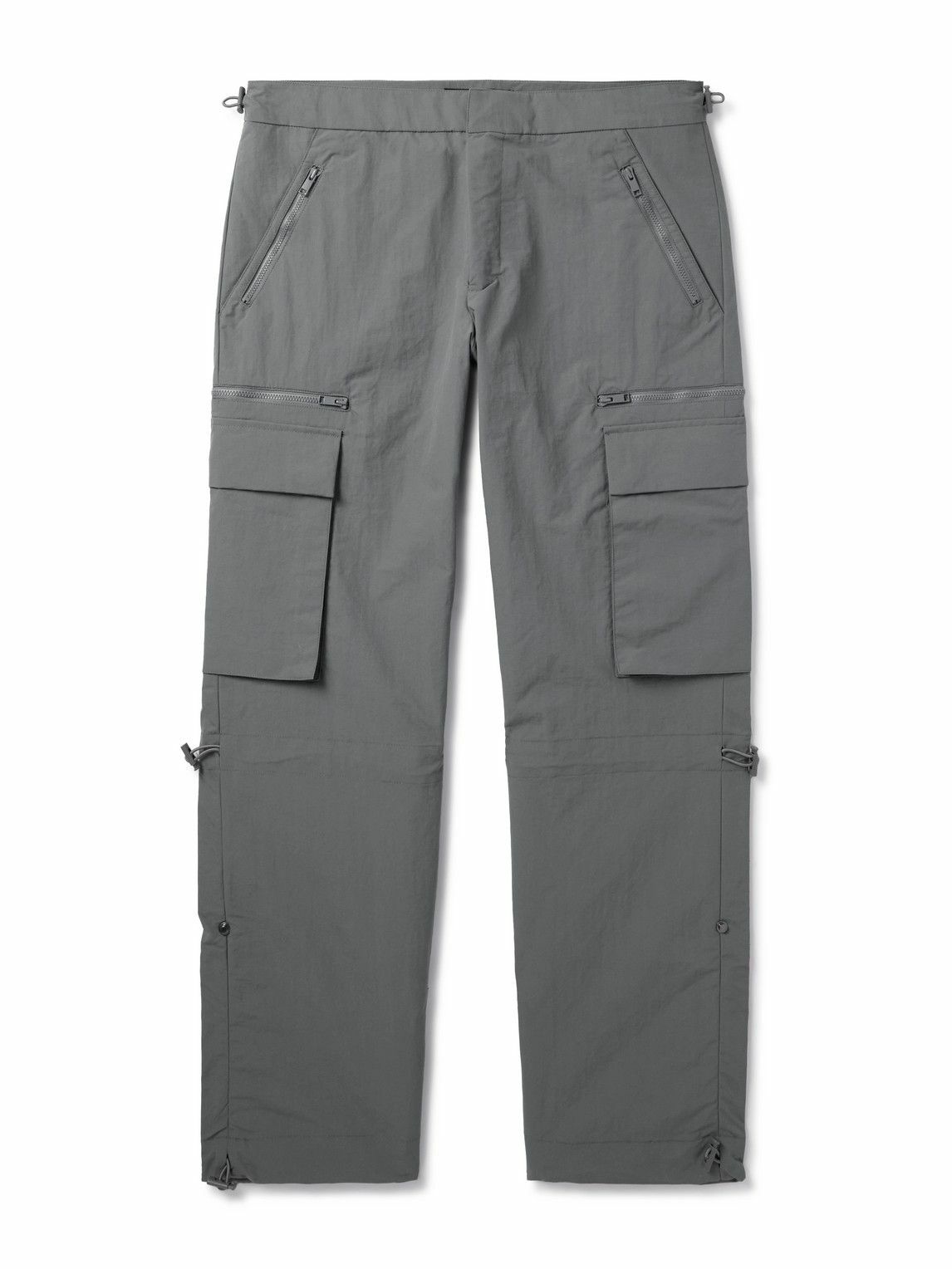SAIF UD DEEN - Straight-Leg Nylon Trousers - Gray