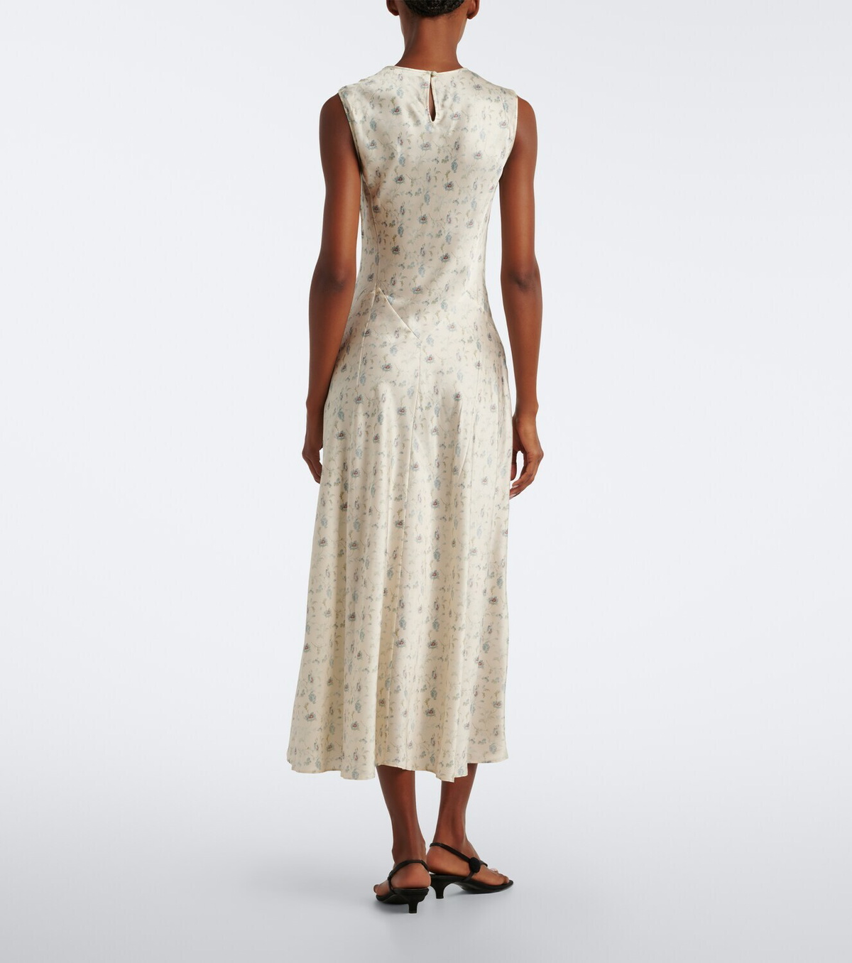 Dôen Adelana floral silk midi dress