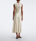 Dôen Adelana floral silk midi dress