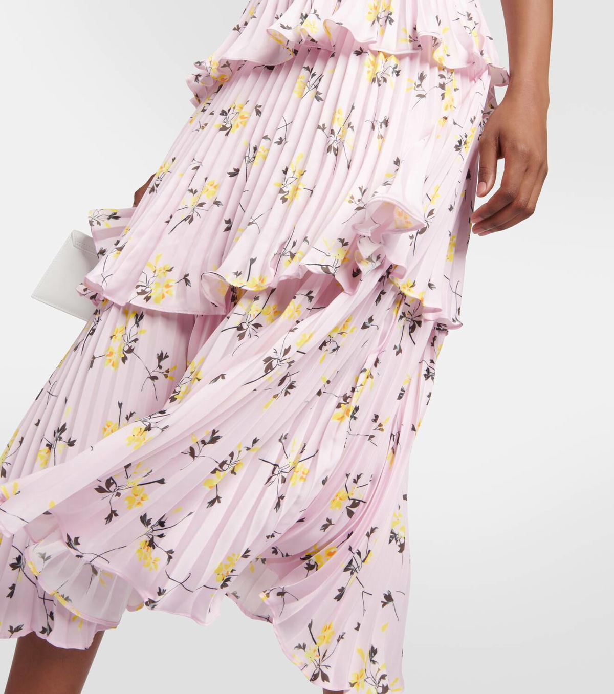 Self-Portrait Floral satin midi dress Self-Portrait