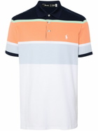 RLX Ralph Lauren White Striped Polo Shirt