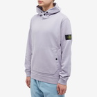 Stone Island Men's Snap Neck Popover Hoodie in Lavender