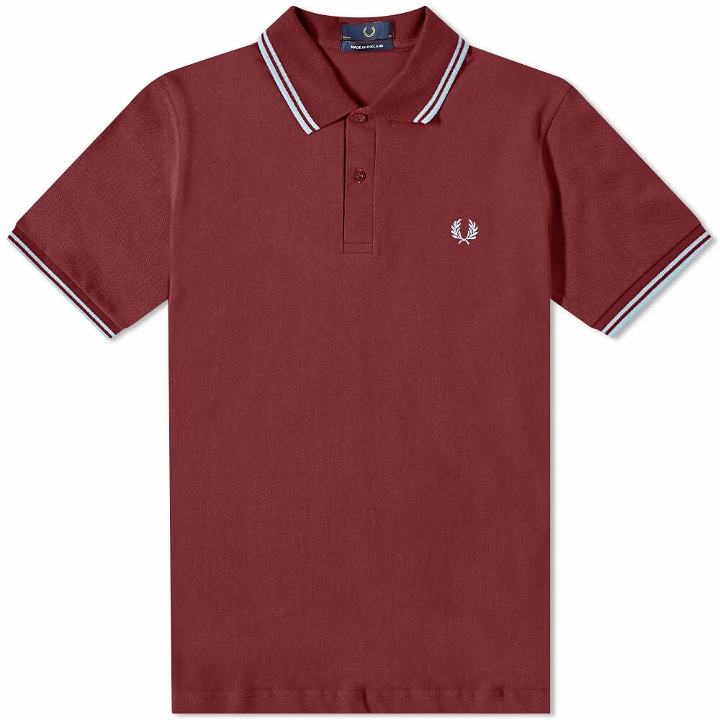 Photo: Fred Perry Authentic Men's Reissues Original T in Maroon/White/Ice