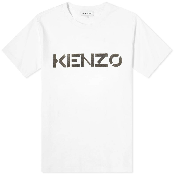 Photo: Kenzo Men's Bi-Colour Logo T-Shirt in White