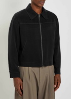 Second Layer Herman Contrast-stitch Twill Jacket Black