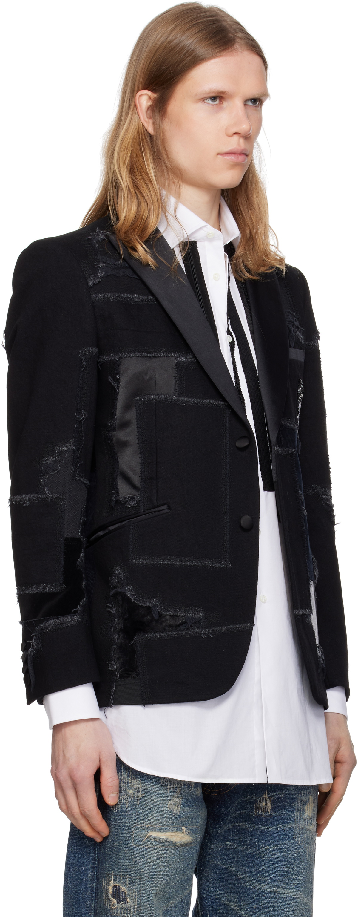 Junya Watanabe Black Patchwork Blazer