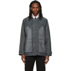 Thom Browne Gray Tech Twill Field Jacket