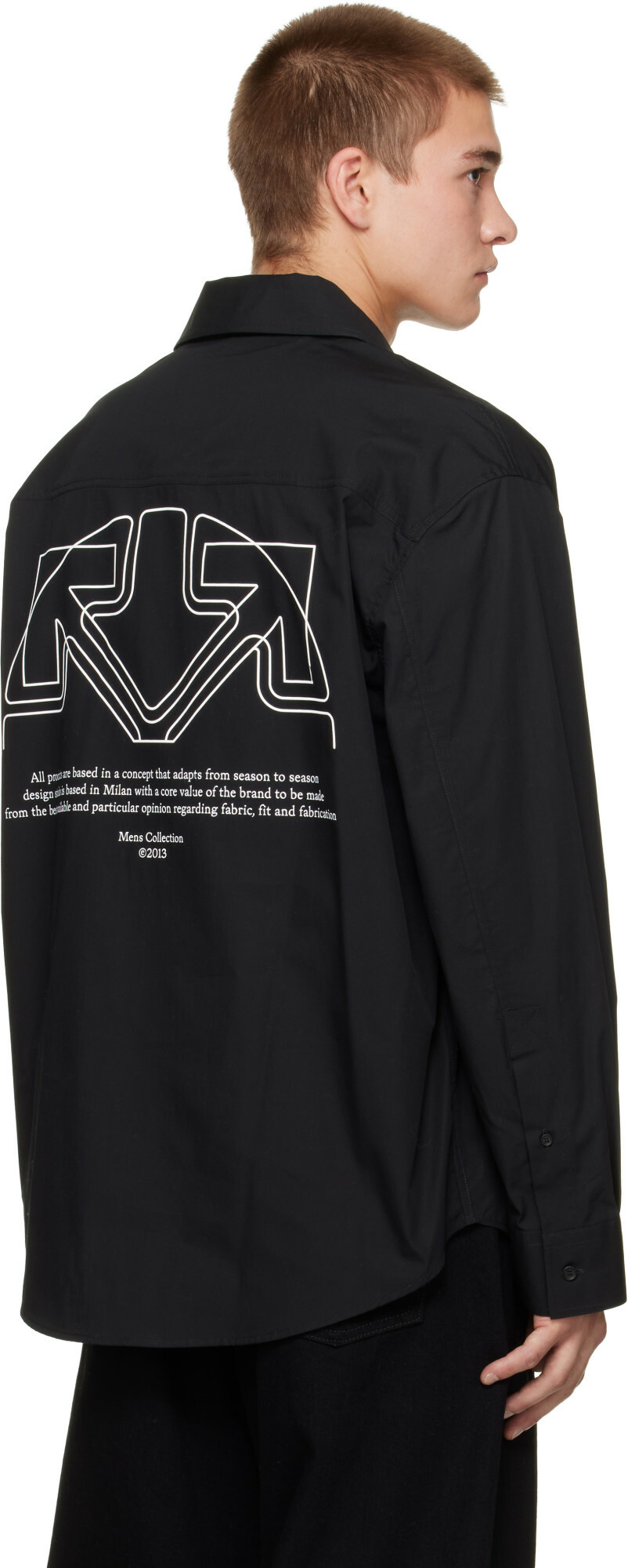Off-White Black Off Line Half Arrow Poplin Overshirt