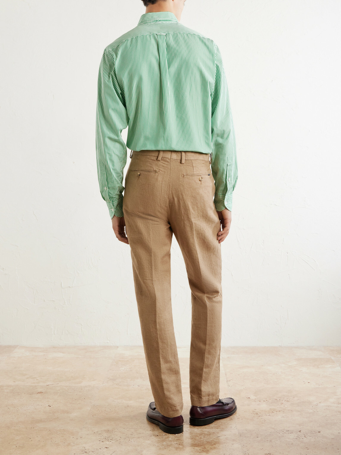Polo Ralph Lauren - Straight-Leg Cotton and Linen-Blend Trousers - Brown