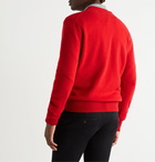 AMI PARIS - Logo-Embroidered Cashmere Sweater - Red