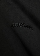 God Made Logo-embroidered Hooded Cotton Sweatshirt Black