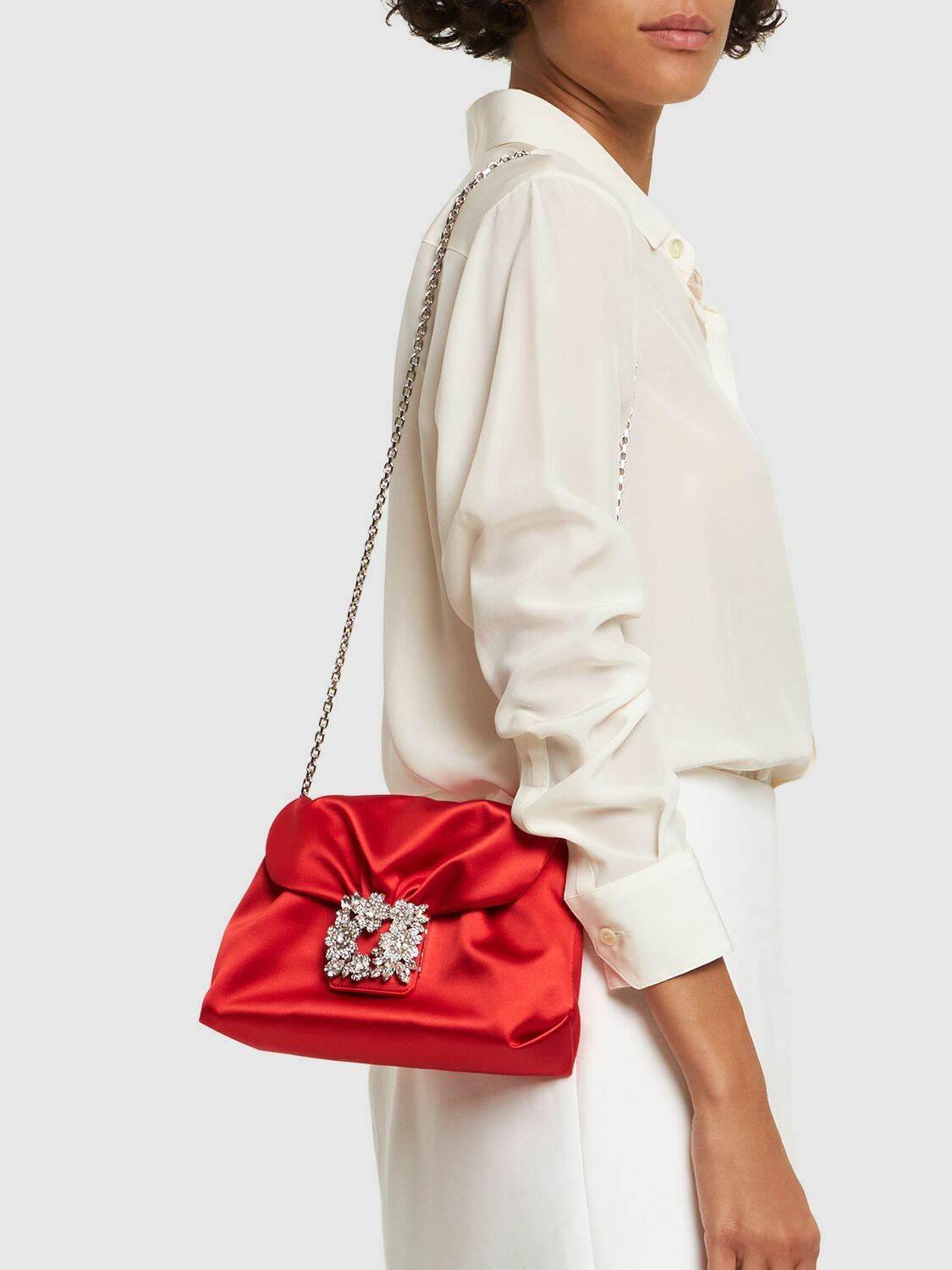 ショルダーバッグ・ポシェット ROGER VIVIER RV BOUQUET SATIN MINI BAG Roger Vivier RV Bouquet satin mini bag | tessabit | REVERSIBLE