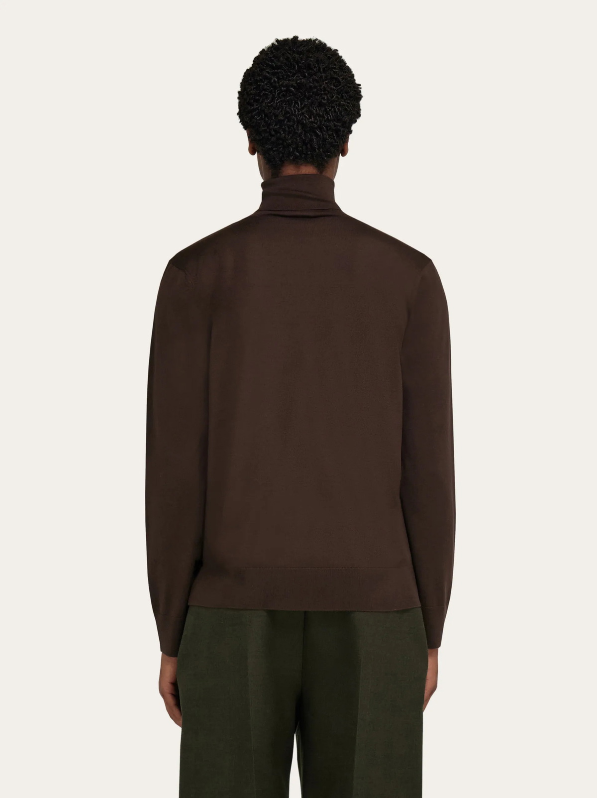 Ferragamo Mens High neck pullover in Brown