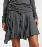 Marant Etoile Rosinda asymmetric draped miniskirt