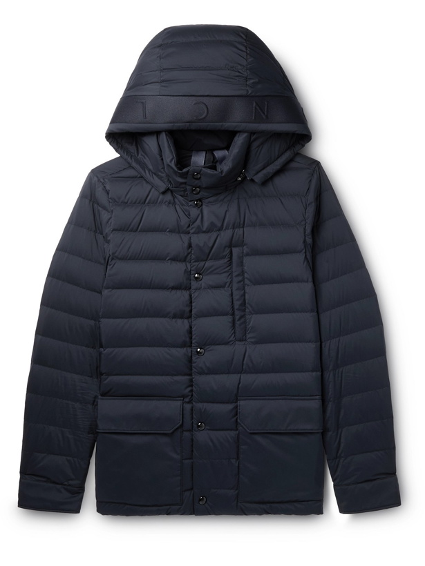 Photo: MONCLER - Andrea Quilted Shell Hooded Down Jacket - Blue - 1