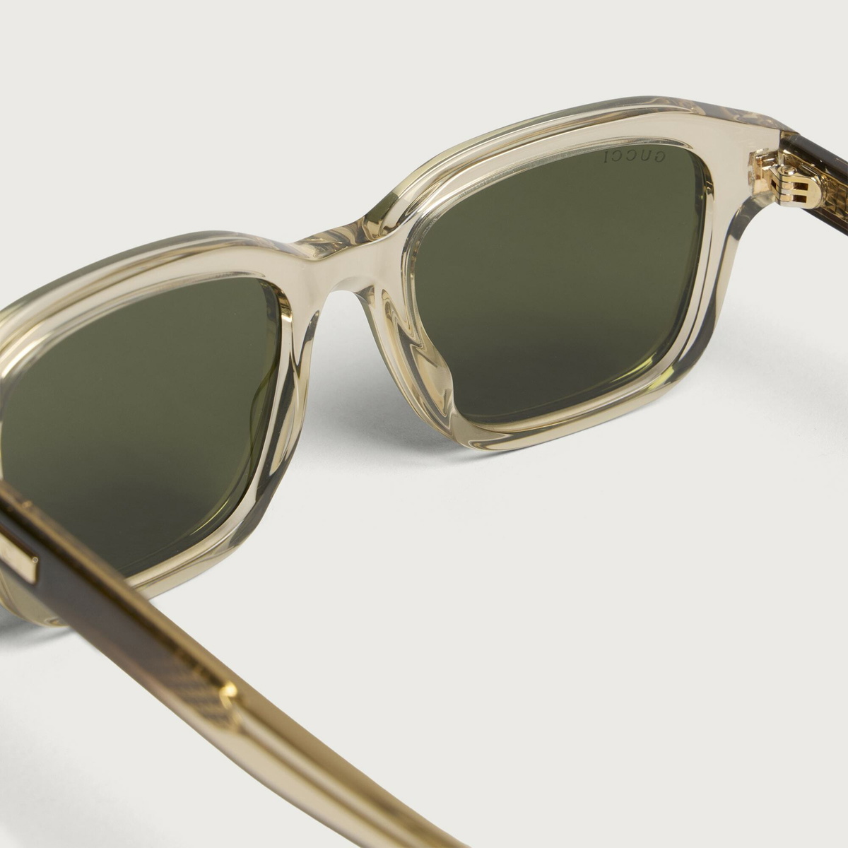 Gucci Men's GG2247S Lettering Sunglasses in Beige/Green