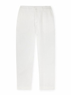 Loretta Caponi - Straight-Leg Linen Trousers - White