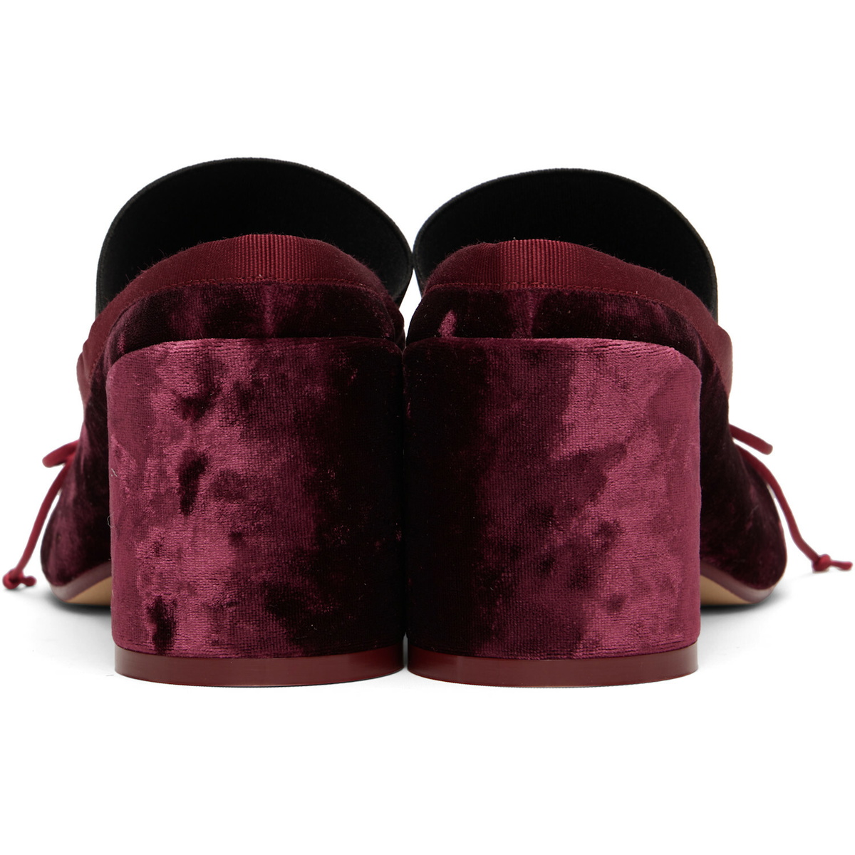 MM6 Maison Margiela Burgundy Anatomic Numeric Sandal Heels