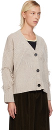 Weekend Max Mara Beige Stallo Cardigan
