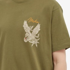 Maharishi Men's Maha Eagle vs Snake Embroided T-Shirt in Olive