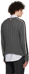 Thom Browne Grey Merino Wool Sweater