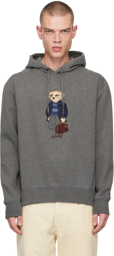 Photo: Ralph Lauren Purple Label Gray Polo Bear Hoodie