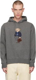 Ralph Lauren Purple Label Gray Polo Bear Hoodie