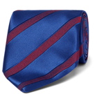 Charvet - 7.5cm Striped Wool and Silk-Blend Jacquard Tie - Blue