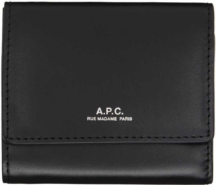 Photo: A.P.C. Black Lois Compact Small Wallet