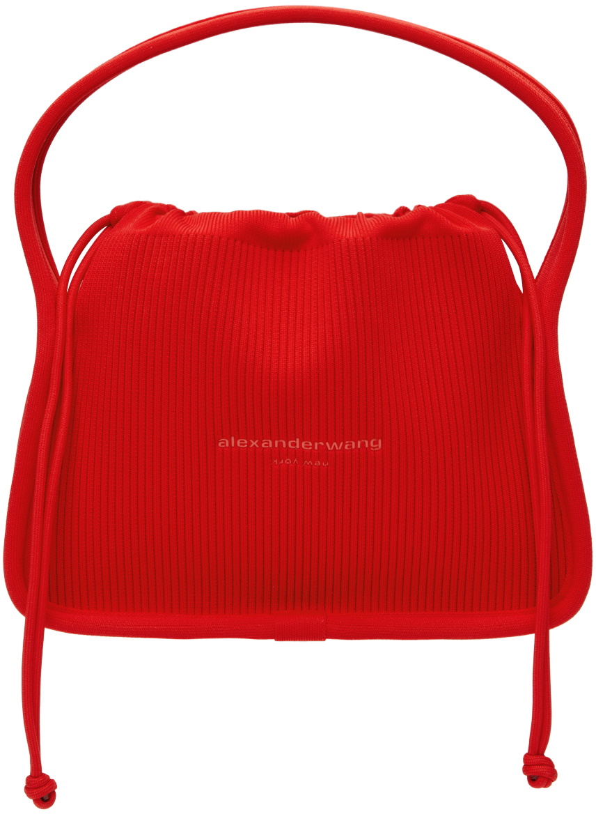 Alexander Wang Red Ryan Small Rib Knit Bag Alexander Wang