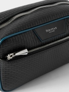 Serapian - Leather-Trimmed Stepan Coated-Canvas Wash Bag