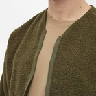 Universal Works Men's Tibet Fleece Zip Liner Jacket in Olive